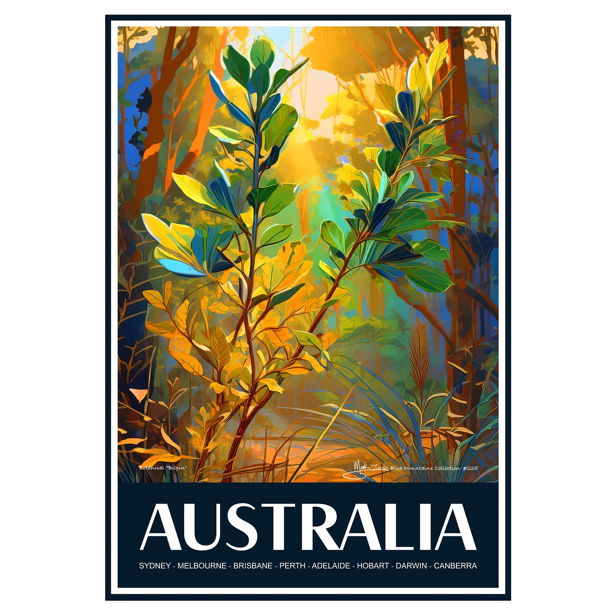 Vintage Travel Poster Australian Botanical Bilpin
