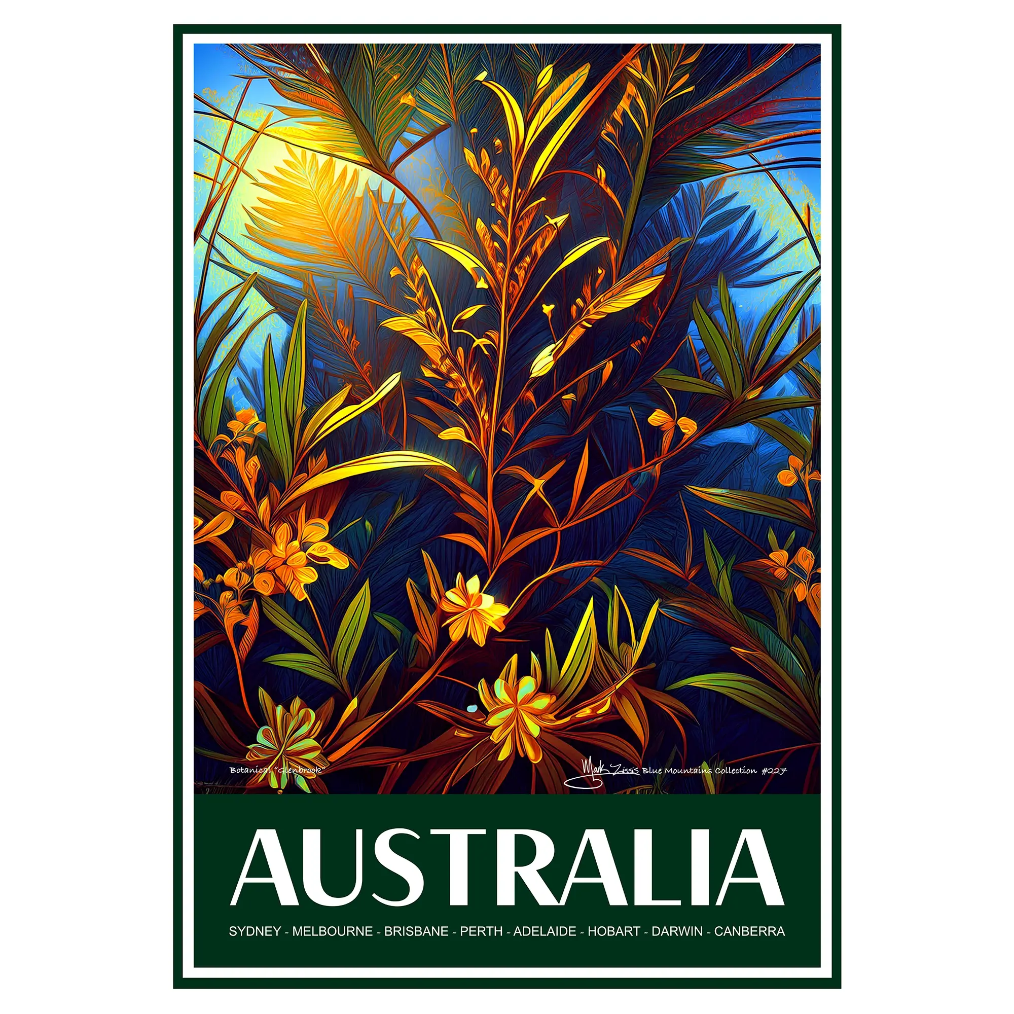 Vintage Travel Poster Australian Botanical Glenbrook
